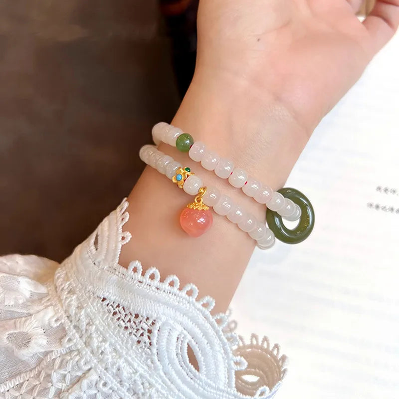 Natural Hetian Jade Luxury Quality Fashion Jewelry Exquisite Elegant Simple High-grade Bracelet Sexy Young Girls Fine Jewelry